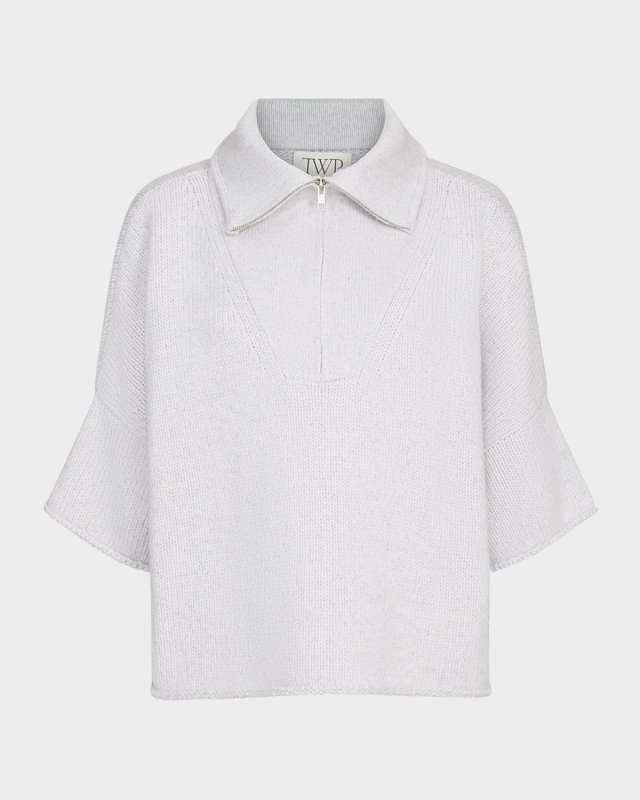 In The Morning Cashmere Quarter-Zip Sweat